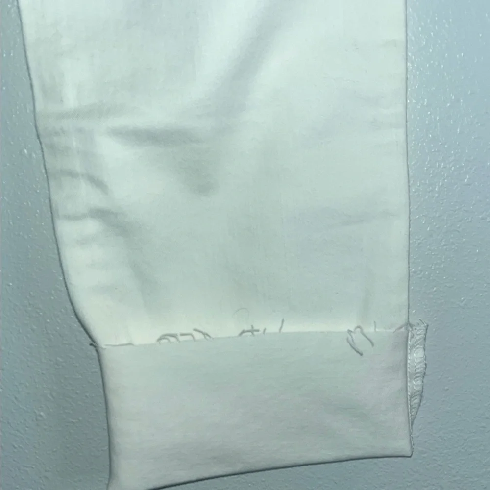 KUT From the Kloth Crop Jeans Distressed Button Fly‎ White Denim Size 10 NWT - Picture 7 of 9